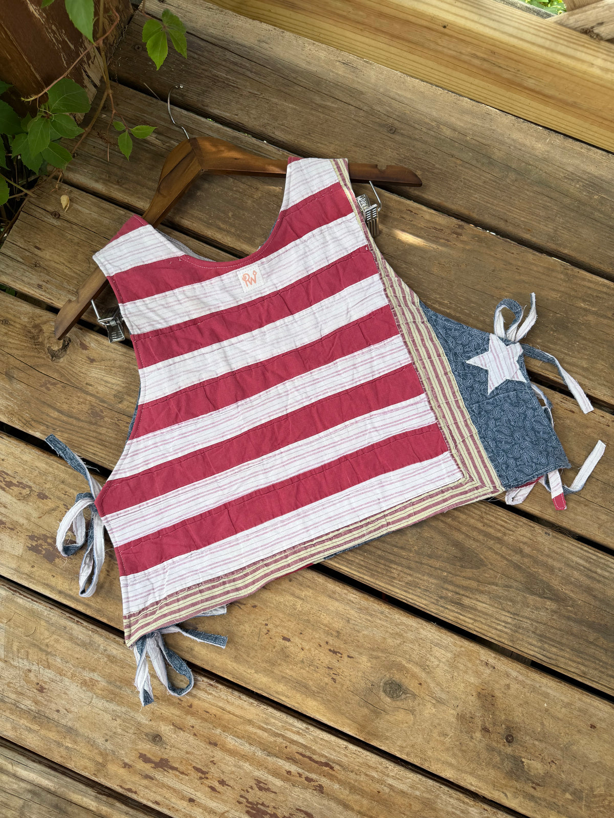 RED WHITE & BLUE TIE TANK (M)