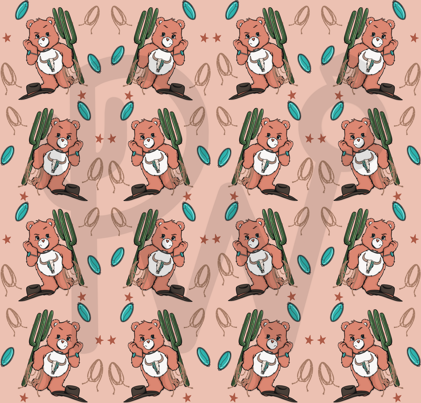 Western CareBear Pattern