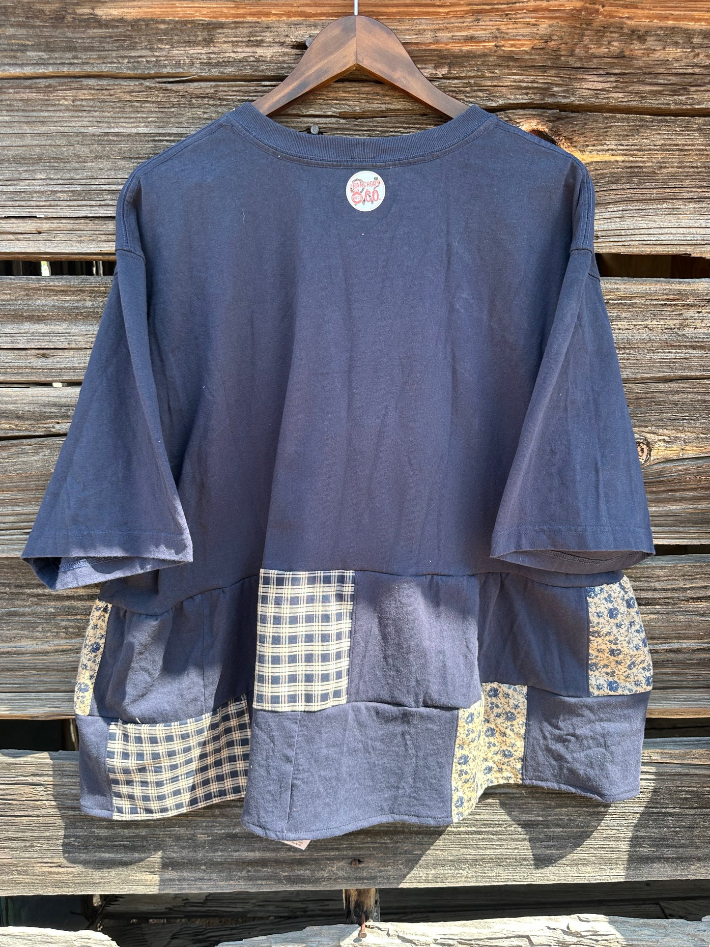 BLUE MINI QUILTED REWORK (XL)