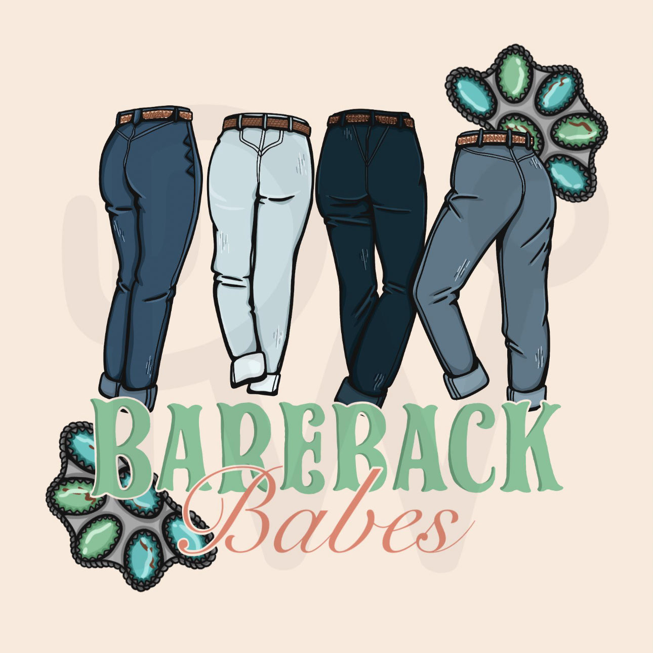 Bareback babes PNG design