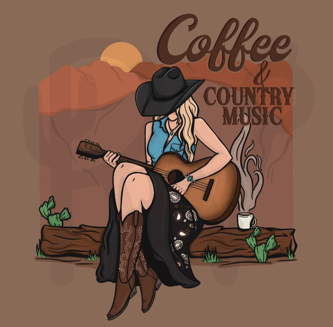 Coffee & Country Music Digital Design