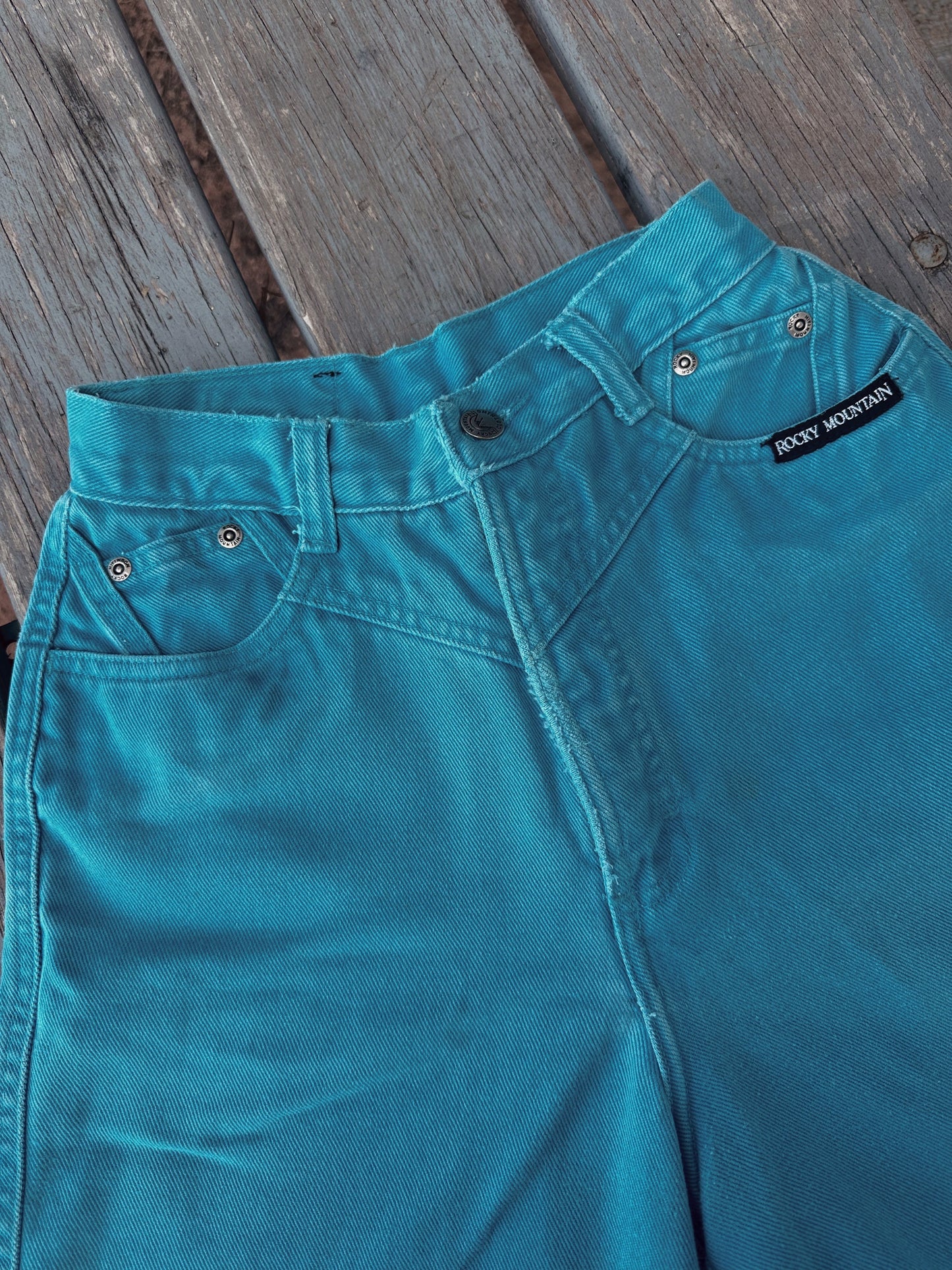 Vintage Blue Rocky Mountain Jean Shorts