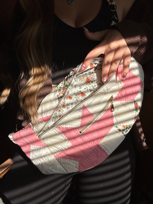 Pink Floral XL bum bag
