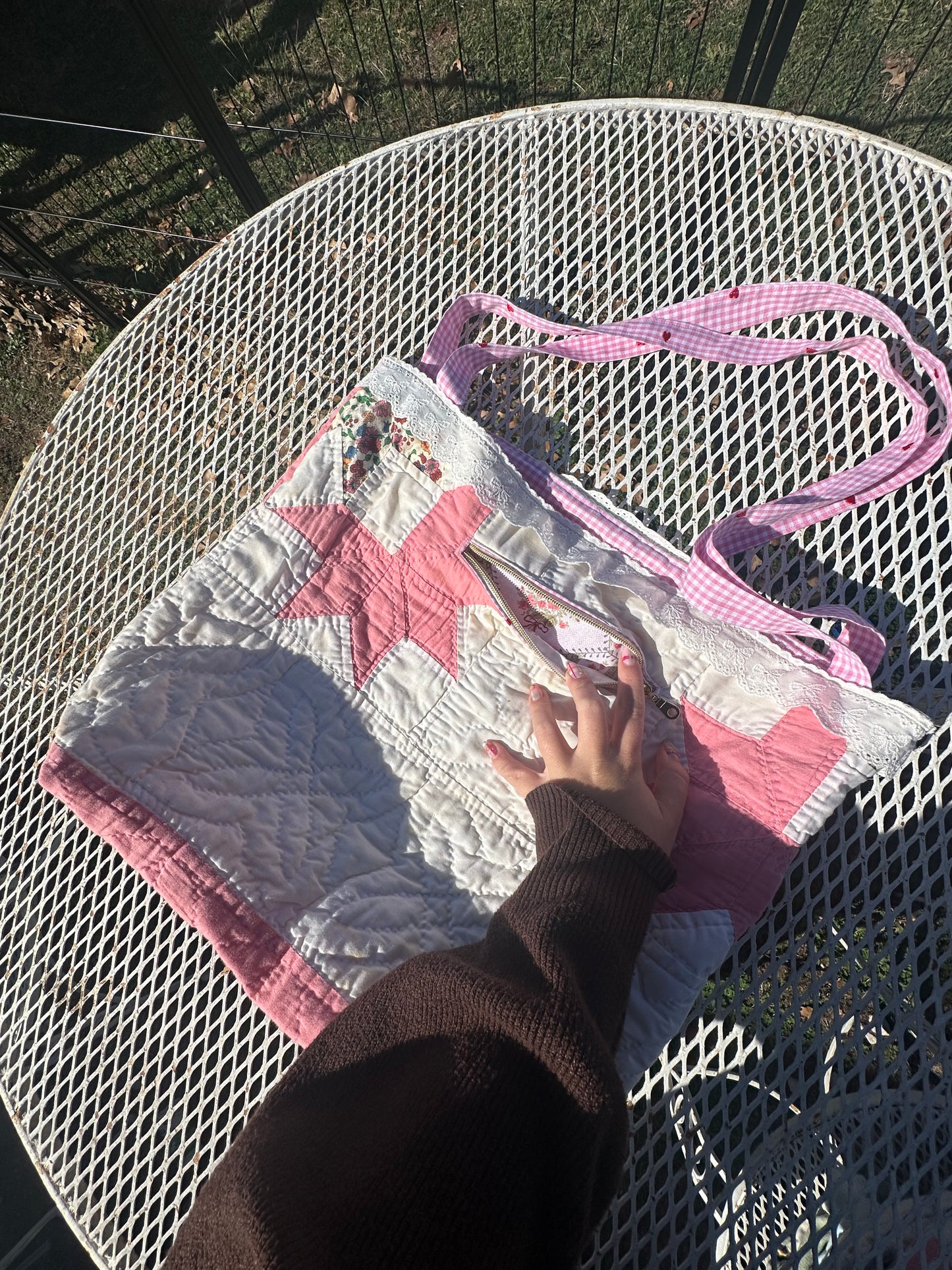 Pink Lace Tote