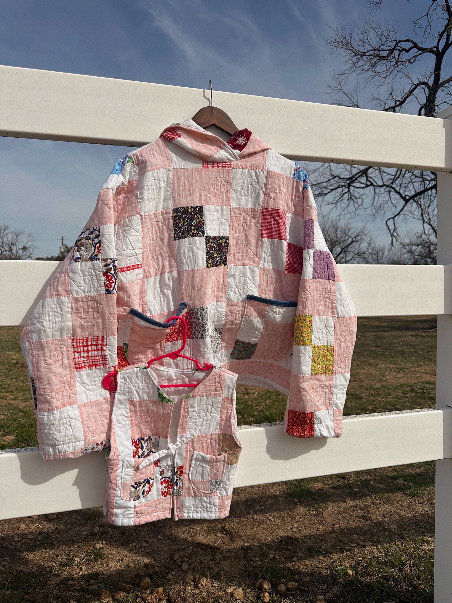Mommy Quilted Hoodie ( L)