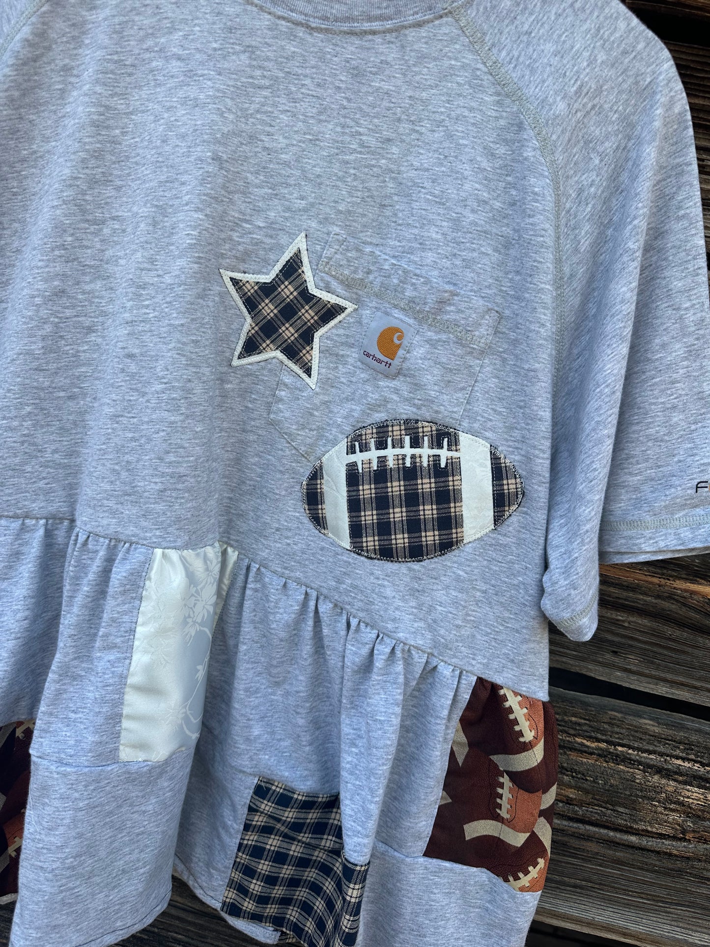 Blue Gingham Football Rework (XL)