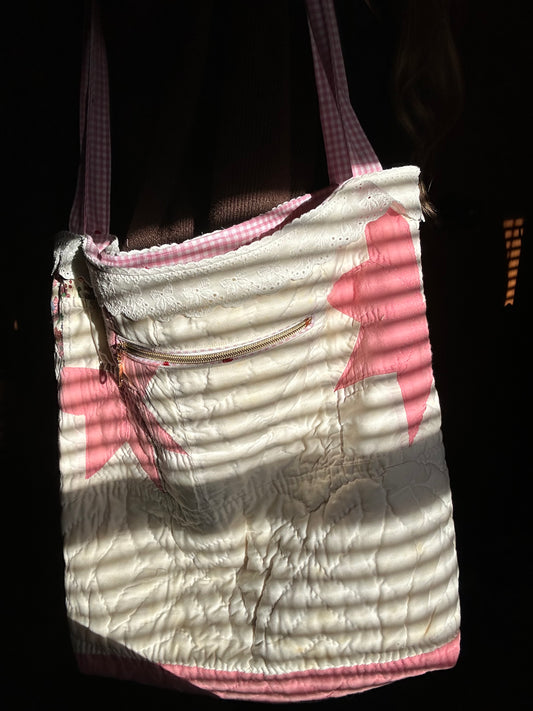 Pink Lace Tote