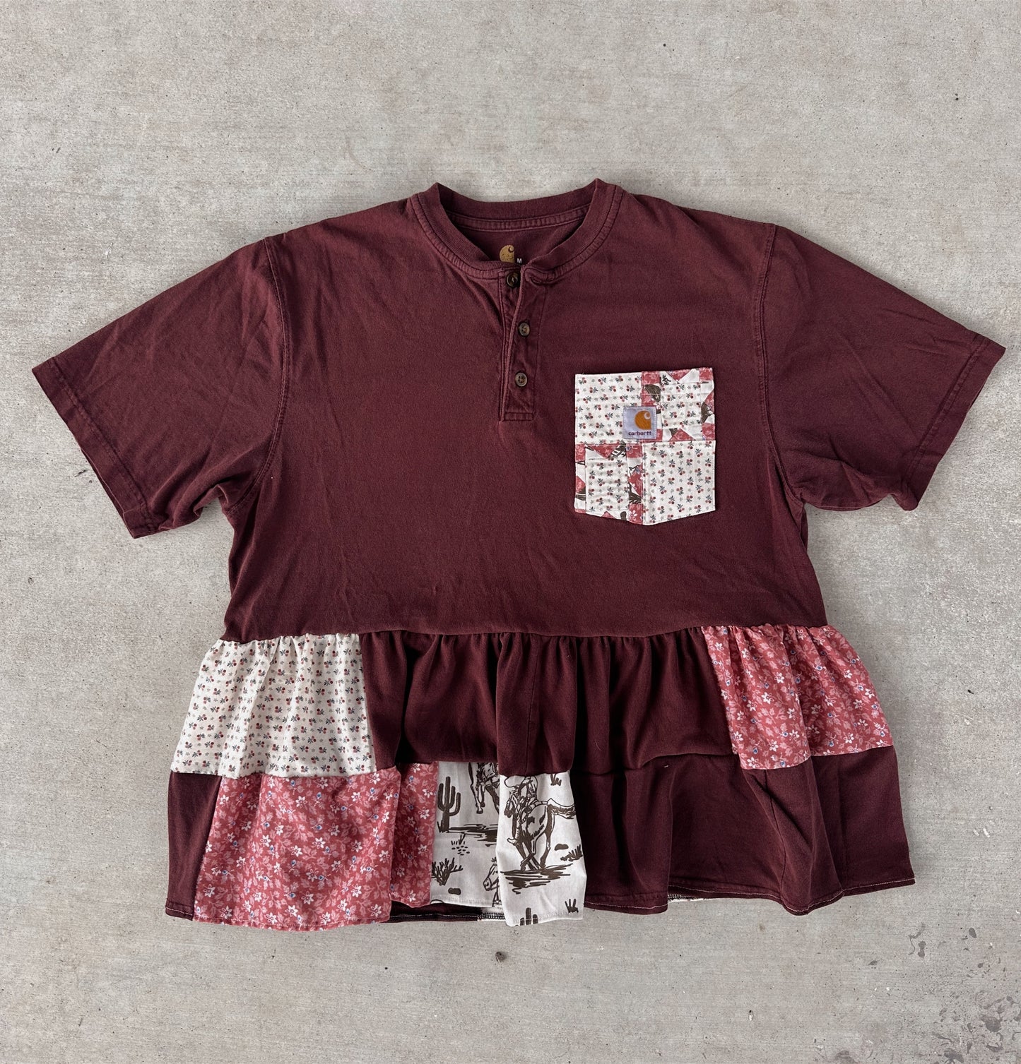 Mini quilted pocket tee (M)