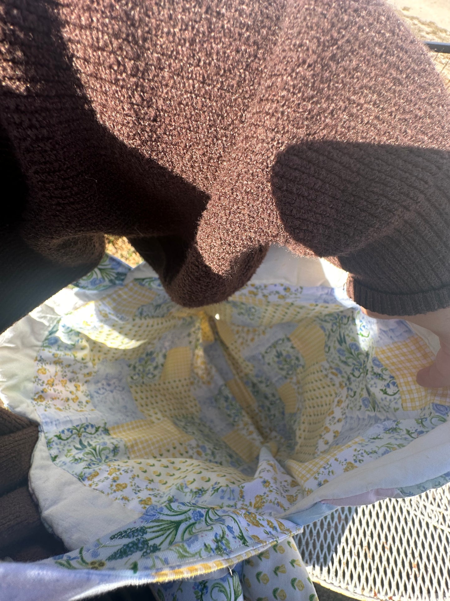 Scalloped edge quilted Tote