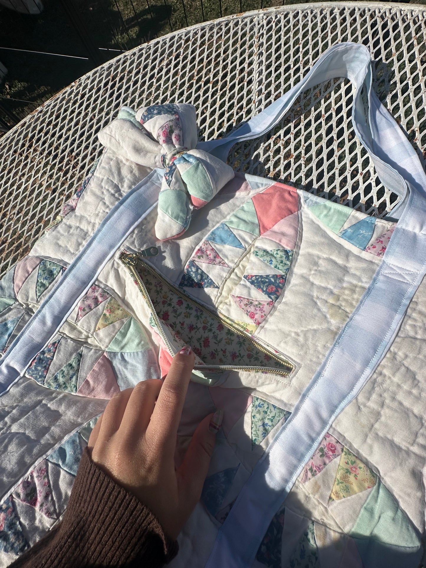 Quilted Bow tote (10)