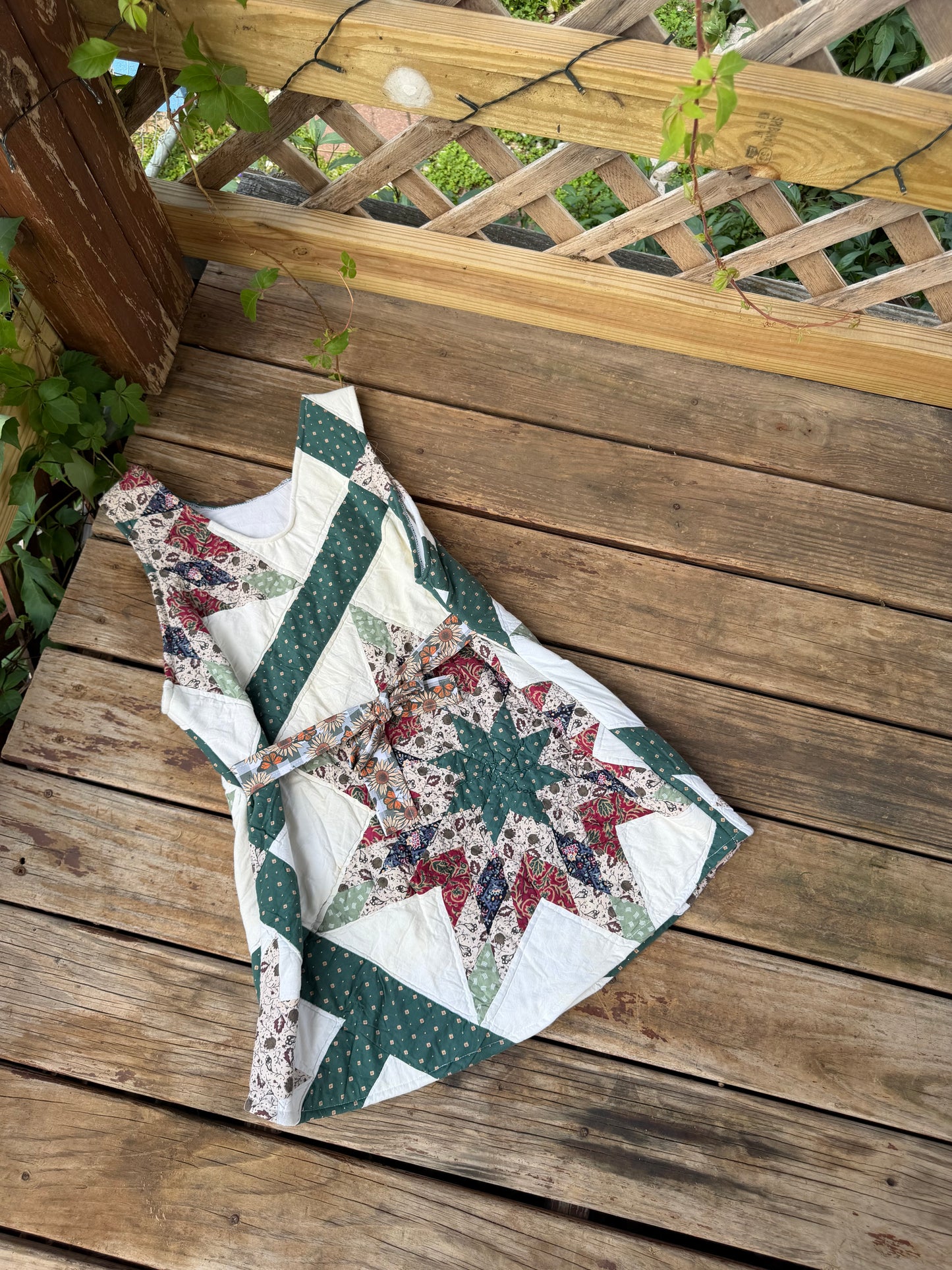 SEAGLASS QUILTED DRESS (M)