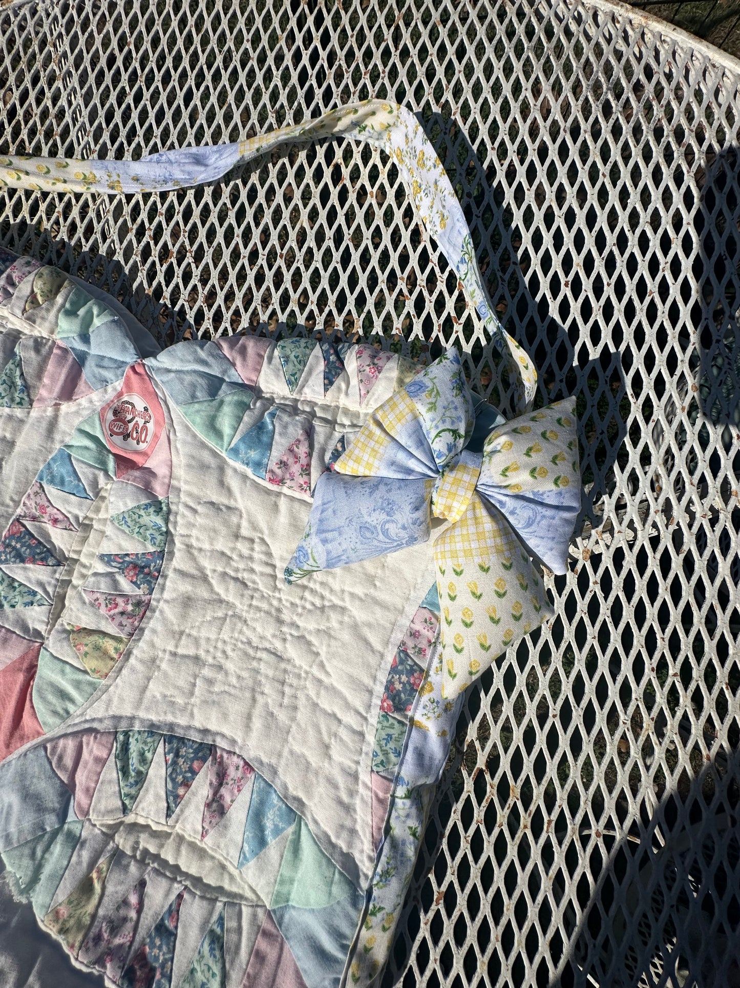 Scalloped edge quilted Tote