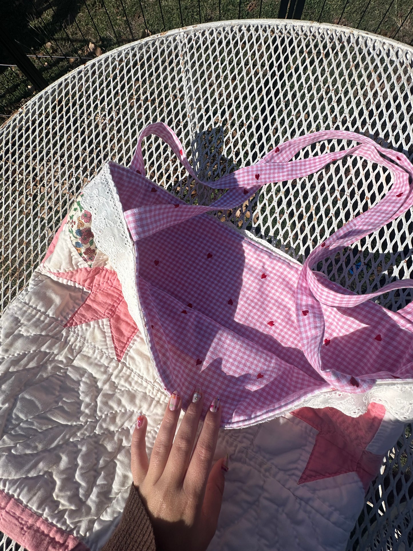 Pink Lace Tote