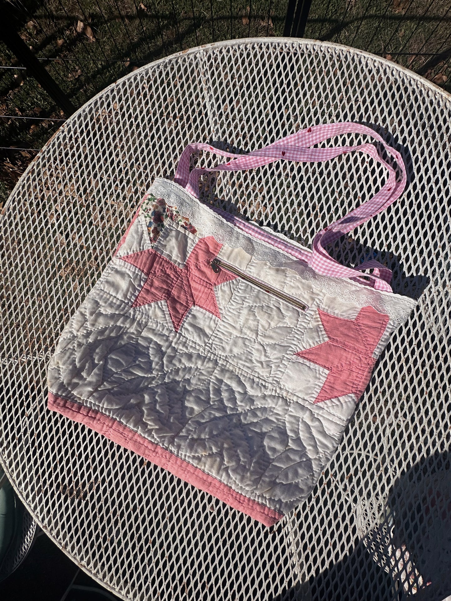 Pink Lace Tote