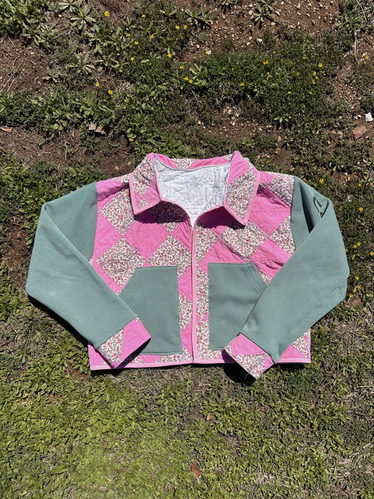 Floral Pond Quilted Jacket 🪷💐 (M-L)