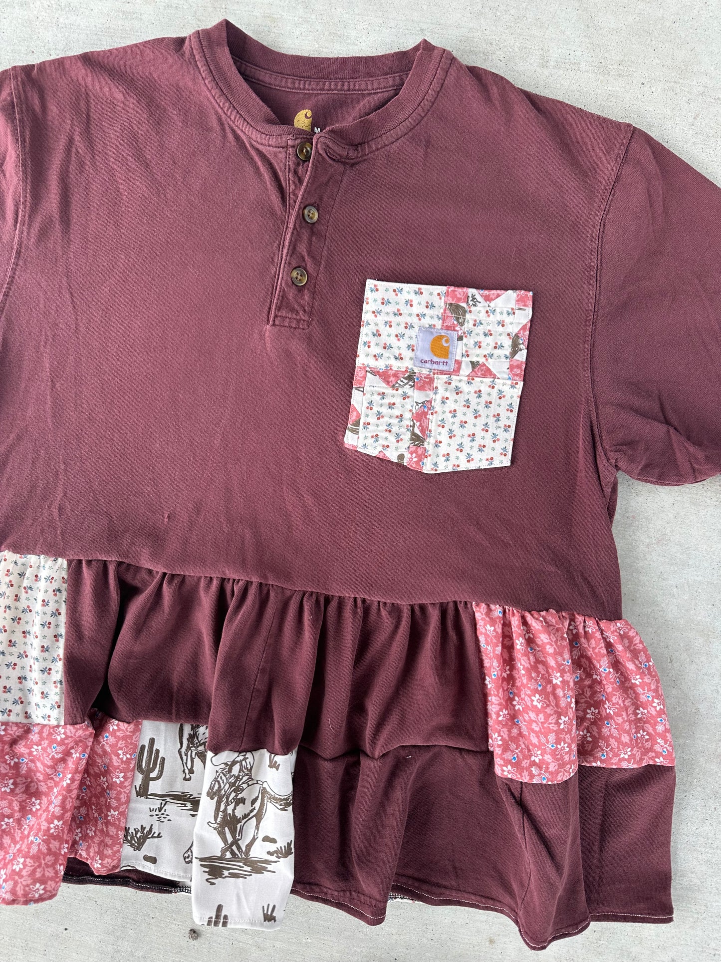 Mini quilted pocket tee (M)