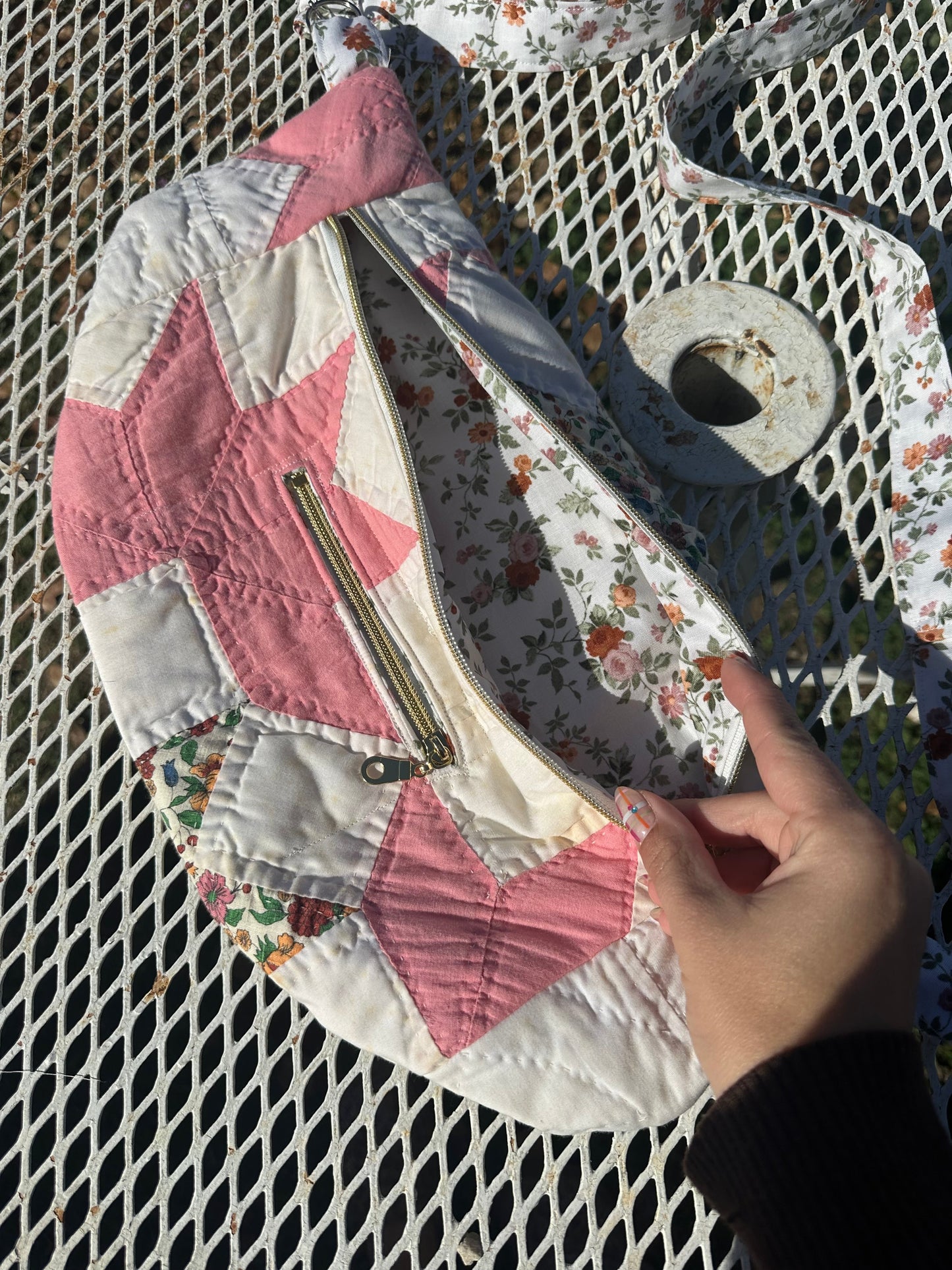 Pink Floral XL bum bag