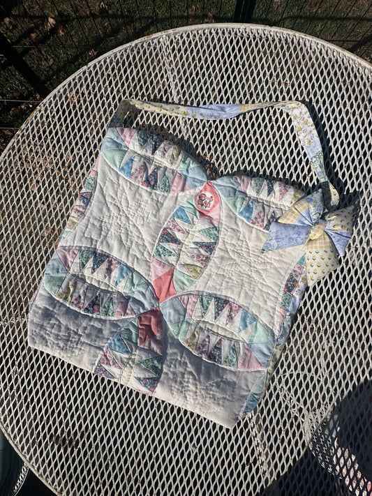 Scalloped edge quilted Tote