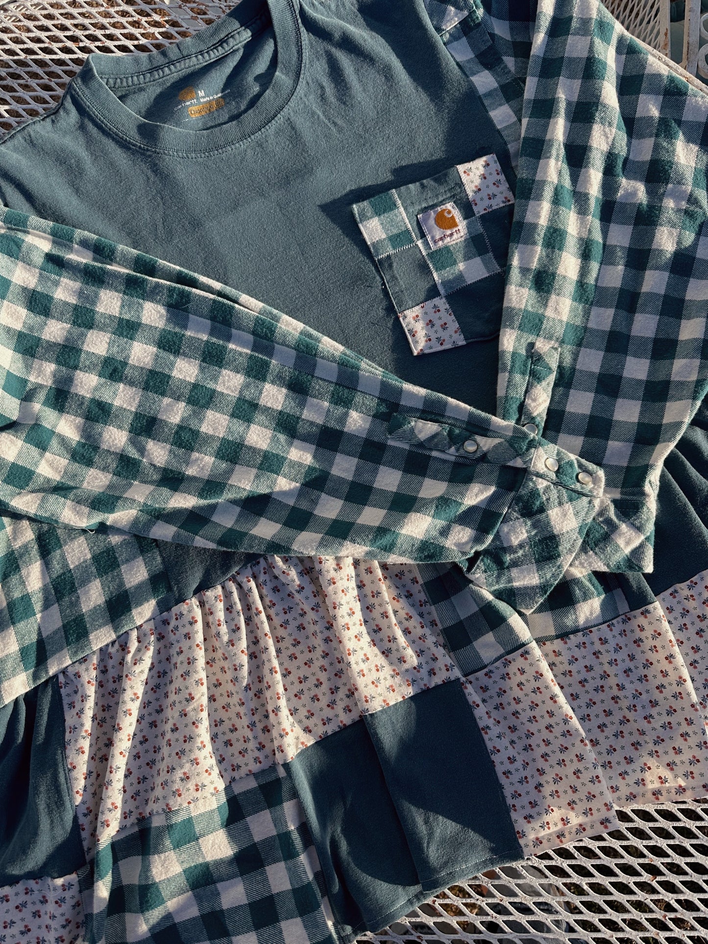 Quilted Floral Flannel (Fits a size XL)