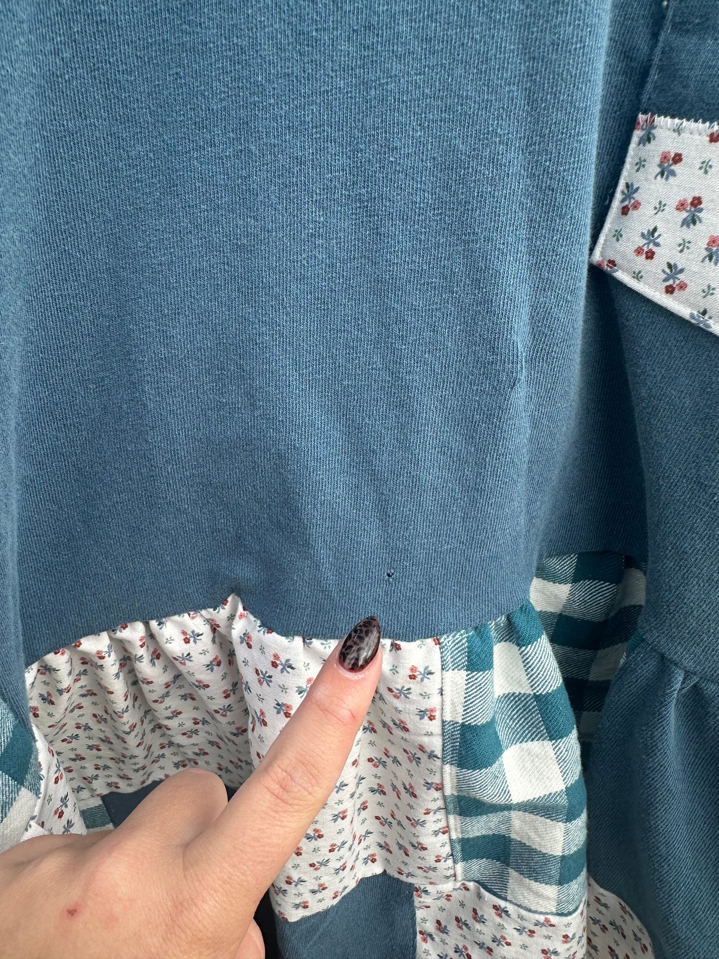 Quilted Floral Flannel (Fits a size XL)