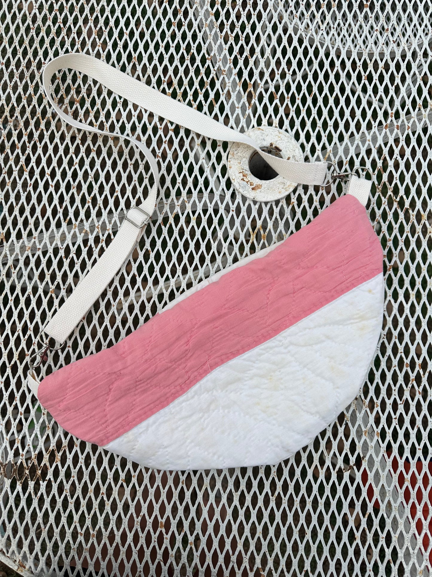 Pink Gold Zipper Fanny