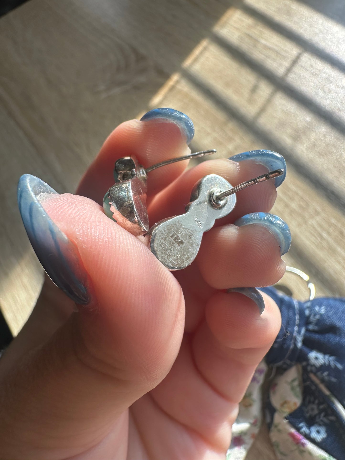 DOUBLE STONE TURQUOISE STUDS