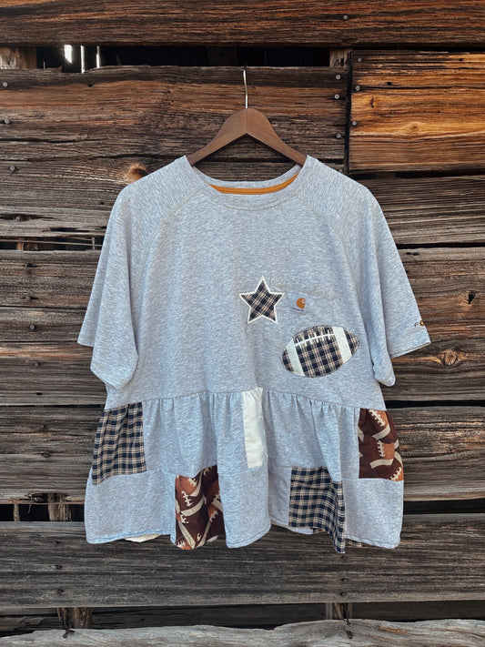 Blue Gingham Football Rework (XL)