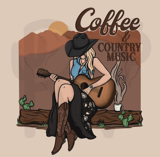 Coffee & Country Music Digital Design